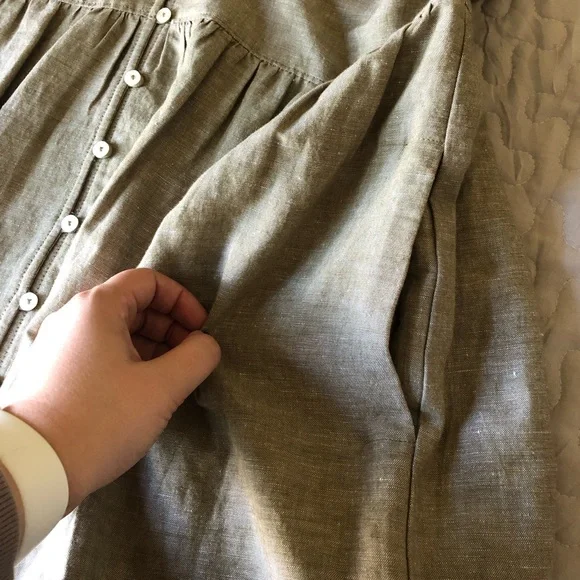 Madewell Linen-Blend Alexandra Button-Front Mini Dress - Picture 6 of 7